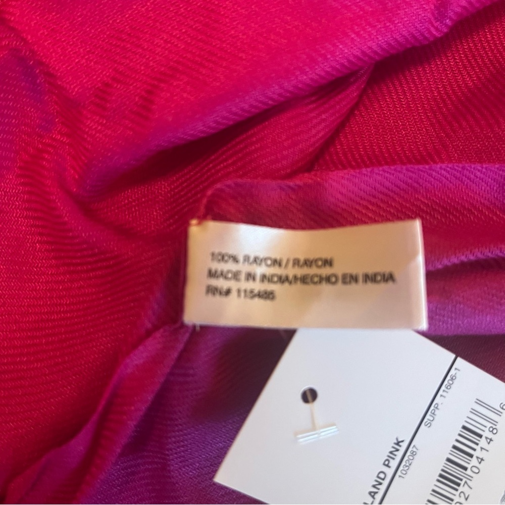 *FREE with bundle! Set of two: Hot Pink & Floral Pink Scarves - Picture 8 of 9